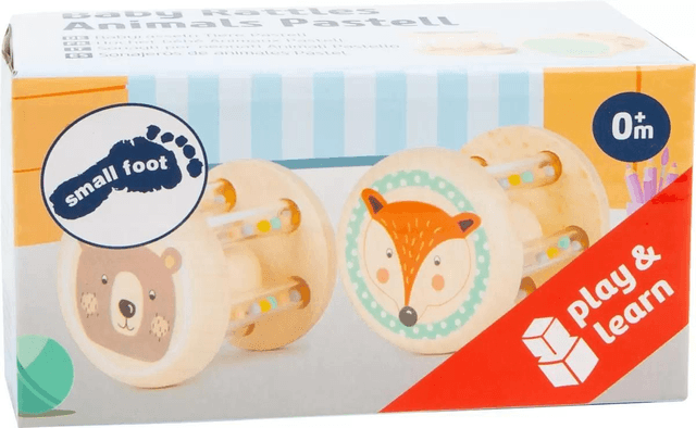 Hochets bébé animaux pastel