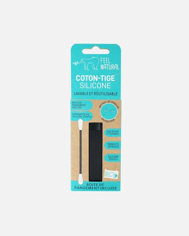 Coton-tige silicone lavable et réutilisable